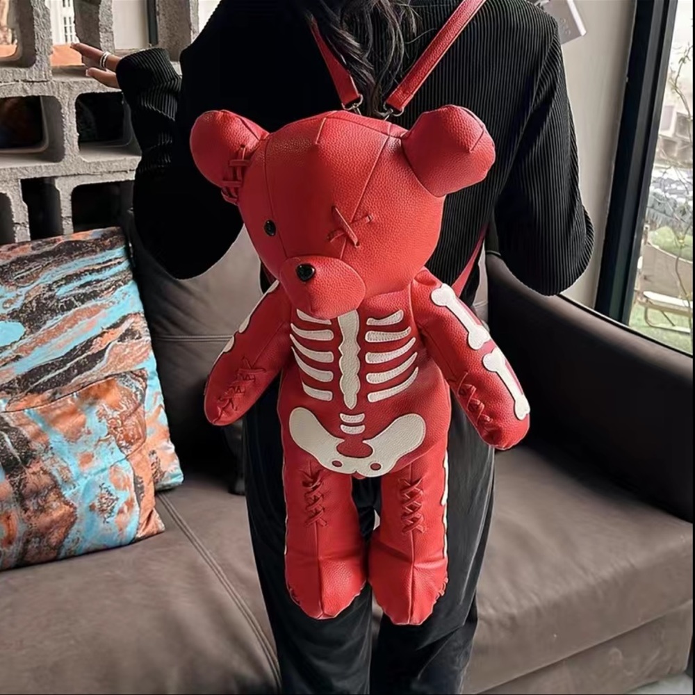 Stuffed Skeleton Teddy Bear Backpack (2 Colors Av… - image 7